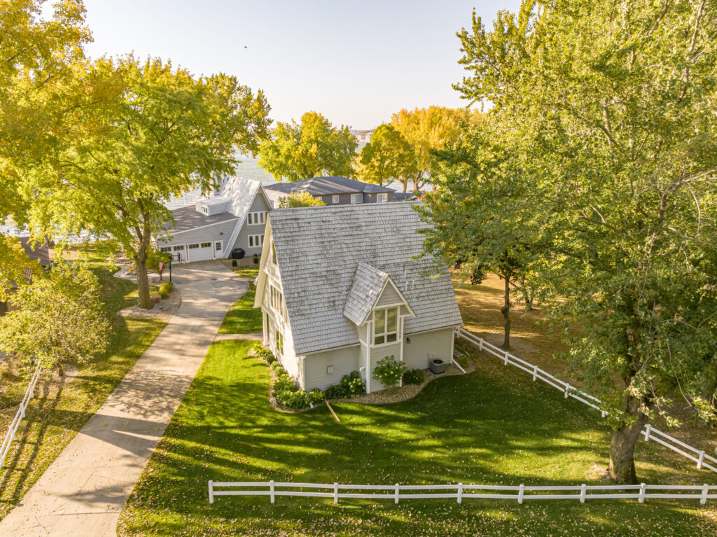 Natural Fall Beauty of a Lake Home in Okoboji, Iowa