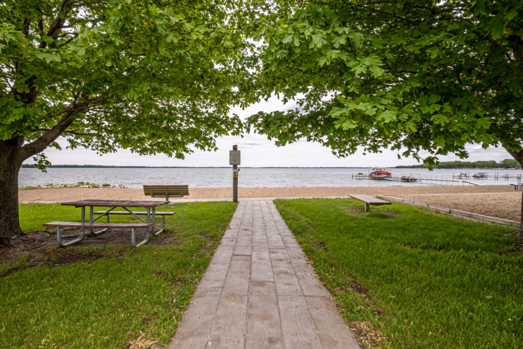 Ainsworth Orleans Beach on the South Shore of Big Spirit Lake by Okoboji Realty