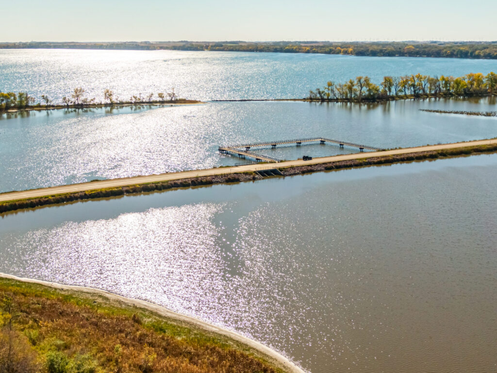 Pier on the North Side of Big Spirit Lake by Okoboji Realty