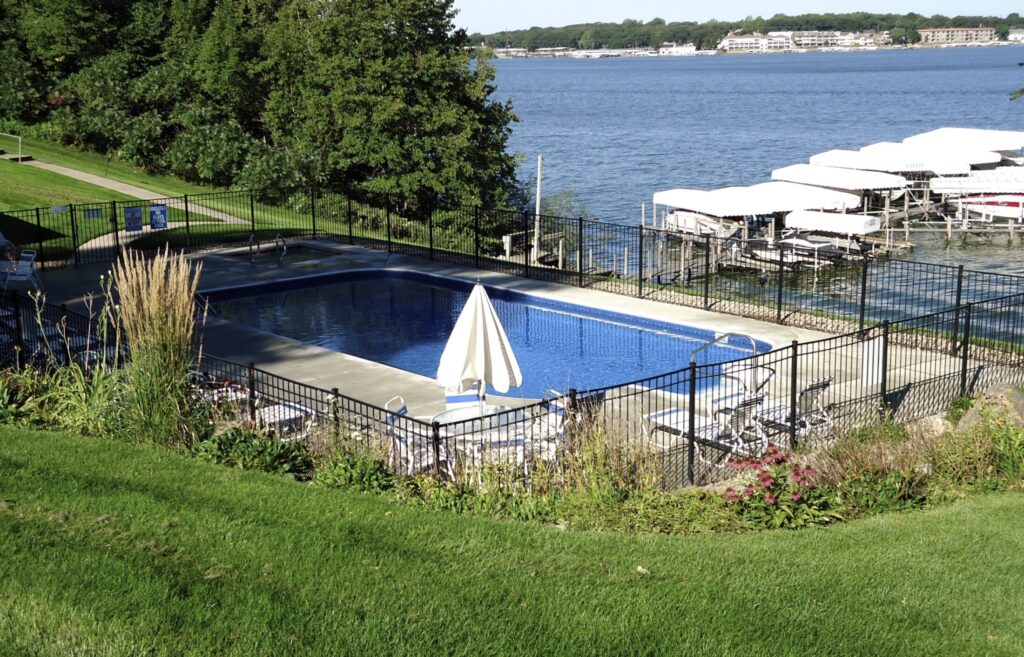 Okoboji Woods Condo Association Pool and Dock Area on East Lake Okoboji