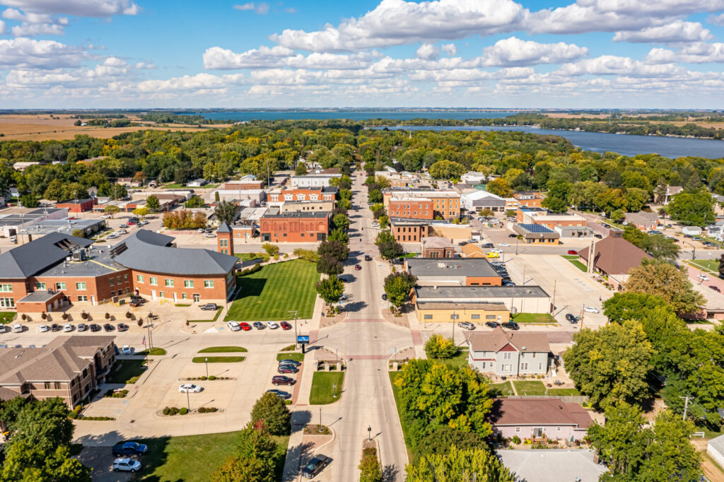 Downtown Spirit Lake Business District in Spirit Lake, Iowa
