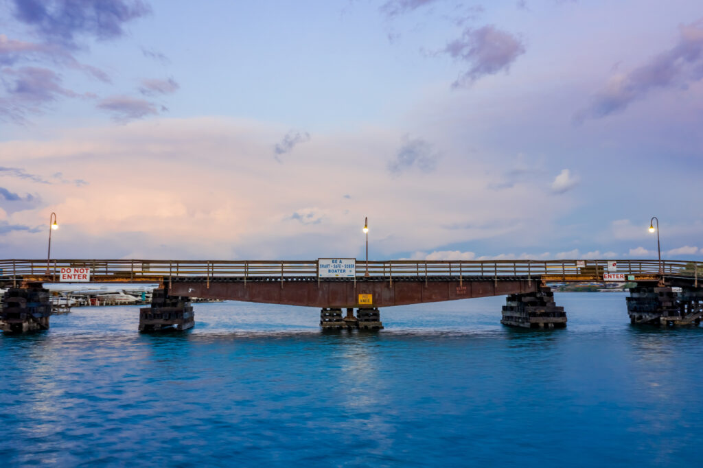 Walking Bridge Between East & West Lake Okoboji by Okoboji Realty