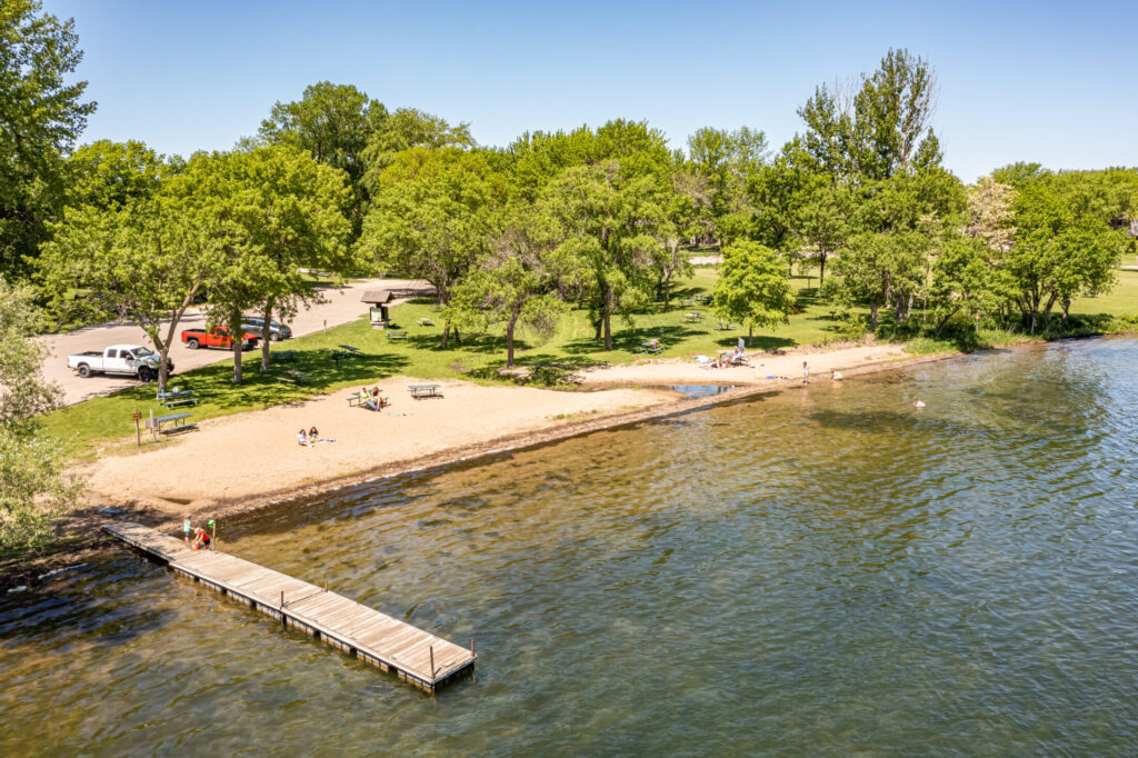 Emerson Bay State Park & Beach on West Lake in Milford, Iowa by Okoboji Realty