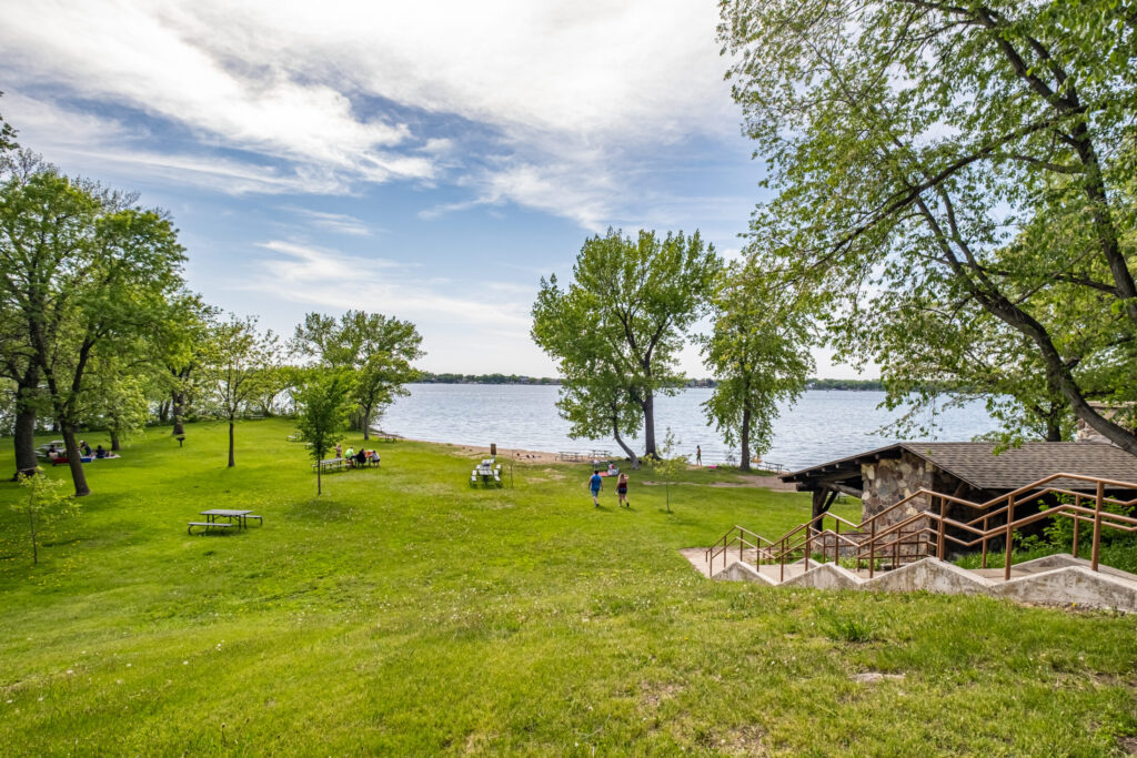 Pikes Point State Park & Beach on West Lake in Spirit Lake, Iowa by Okoboji Realty